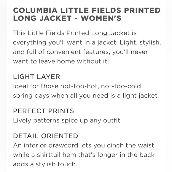 Columbia Little Fields Ivory Camo Hooded Jacket Small - Picture 10 of 11